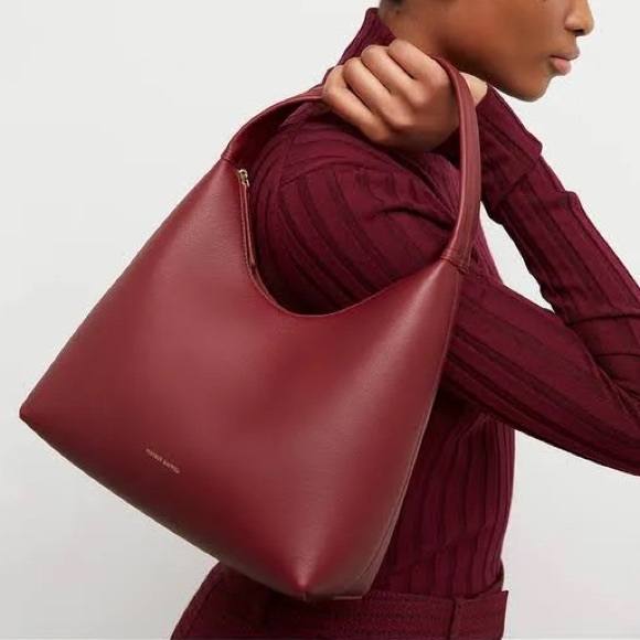 NEW Mansur Gavriel Small Soft Candy Shoulder Bag in Burgundy, Quiet Luxury! - Picture 15 of 15